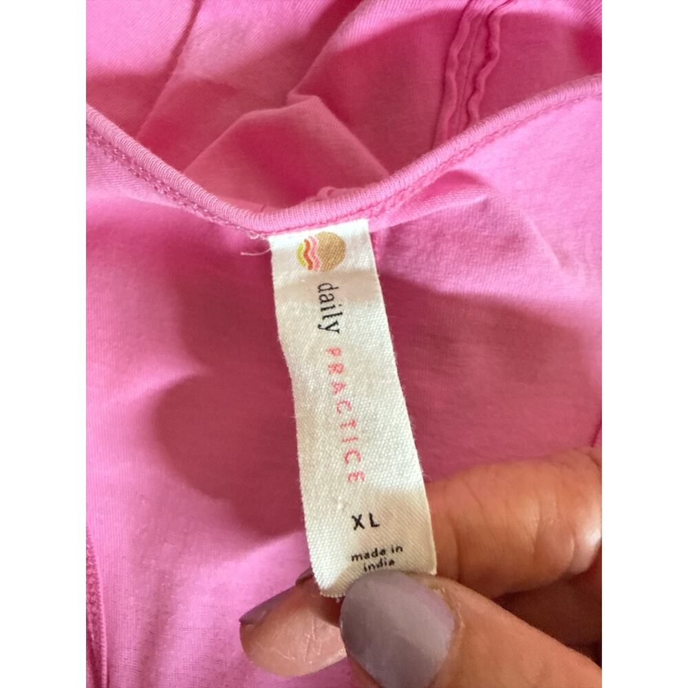 Daily Practice By Anthropology Bubble Hem Mini Dress Pink Women's Size XL - Picture 6 of 7